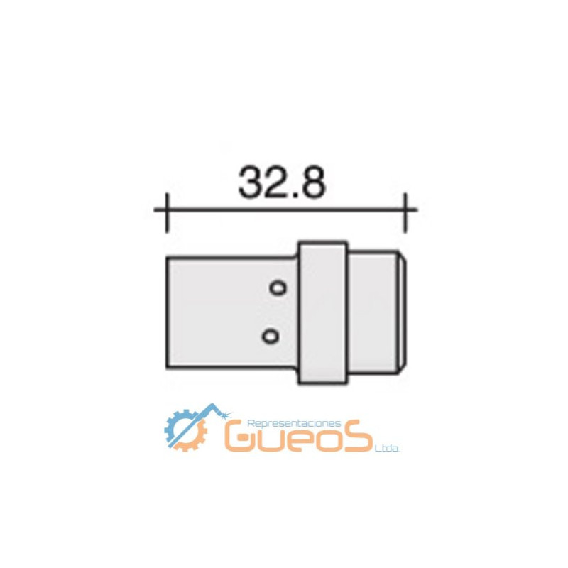 DIFUSOR GAS - MB36 - GM35 - PLASTICO BLANCO - Long 32,8mm